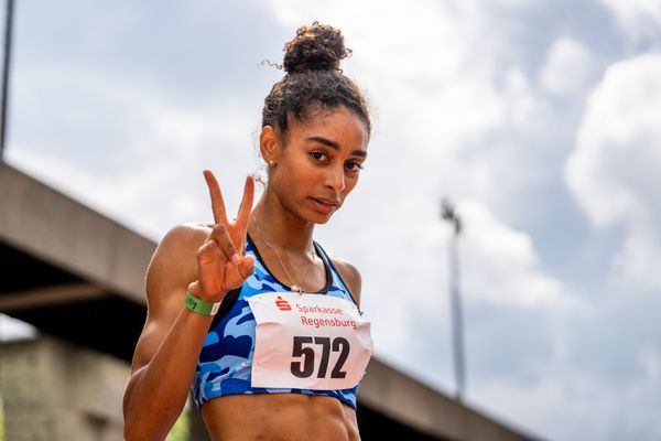 Maria Benedicta Chigbolu (ITA) ueber 400m am 04.06.2022 waehrend der Sparkassen Gala in Regensburg